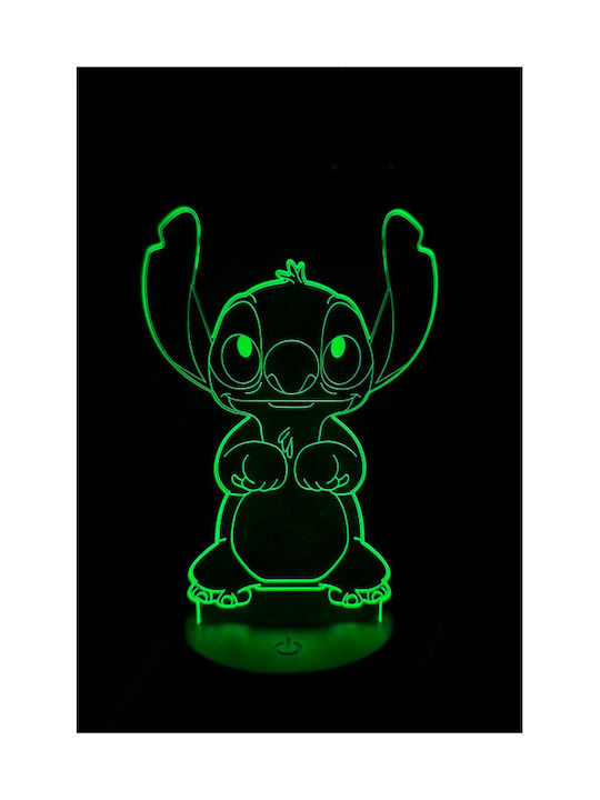 Lumini LED Lampă decorativă pentru copii Stitch Negru 19εκ.