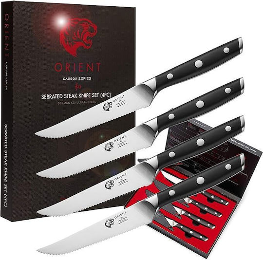 Orient Origin Series Σετ Μαχαίρια από Ανοξείδωτο Ατσάλι 4τμχ