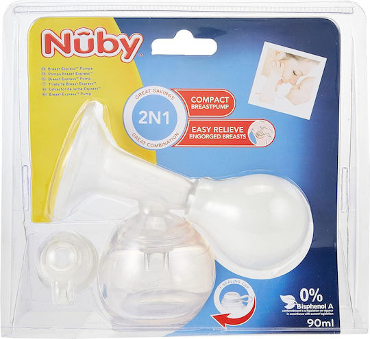 Nuby Express Χειροκίνητο Μονό Θήλαστρο Λευκό 90ml