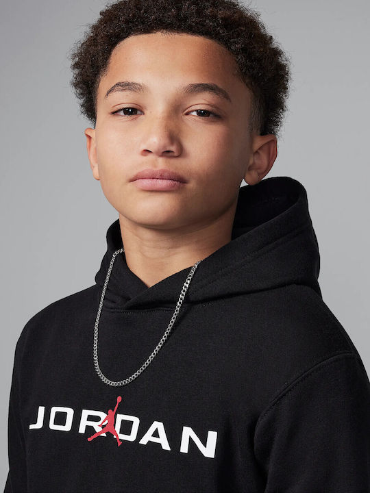 Kids Sweatshirt with Hood and Pockets Black
