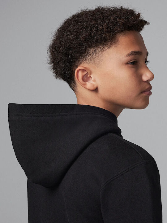 Kids Sweatshirt with Hood and Pockets Black