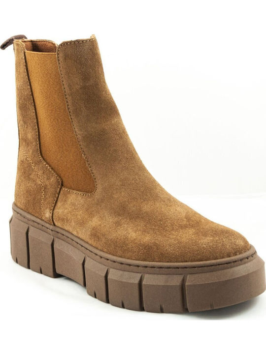 Leather Women's Chelsea Boots Tabac Brown