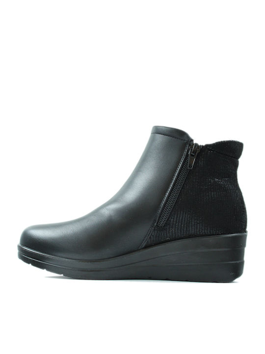 Leather Women's Ankle Boots Black