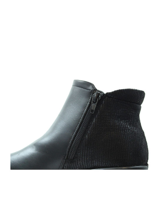 Leather Women's Ankle Boots Black