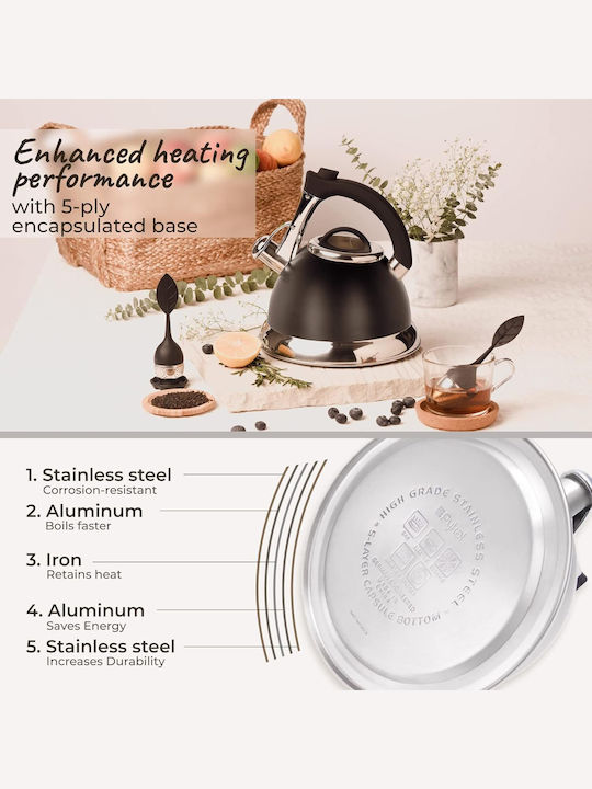 Kettle Stainless Steel Gray 2800ml