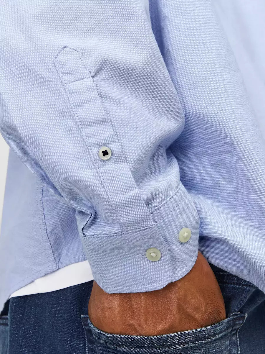 Jack Jones Μακρυμάνικo Βαμβακερό Πουκάμισο σε Κανονική Γραμμή