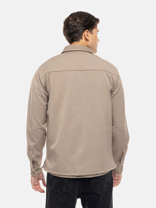 Μακρυμάνικo Overshirt Beige