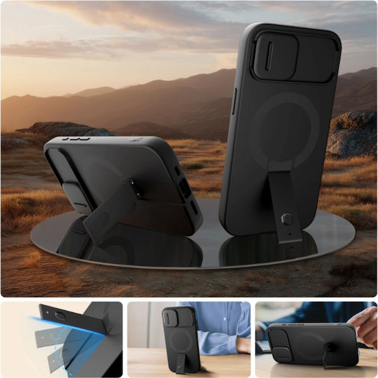 Tech-Protect Kevlar Aura Magsafe Back Cover Fibră de Aramidă Negru (iPhone 17e / 16e)