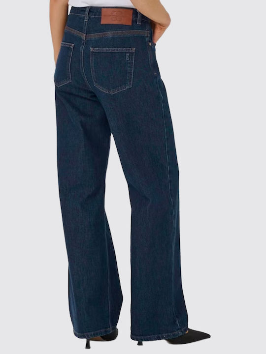 Дамски Дънки Jean в Wide Линия Тъмносин