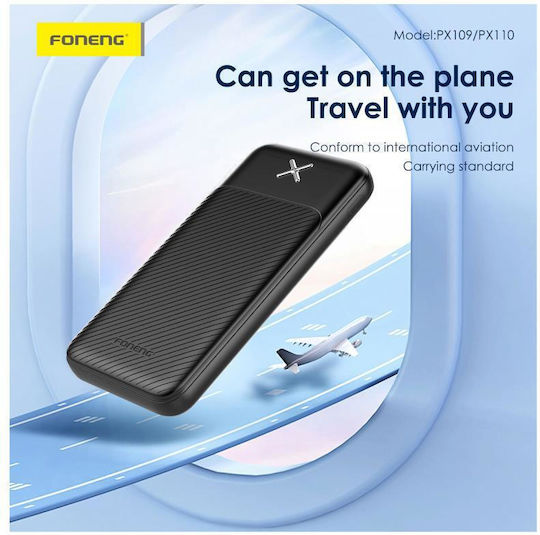 Foneng PX110 Power Bank 20000mAh 10W με 2 Θύρες USB-A Μαύρο
