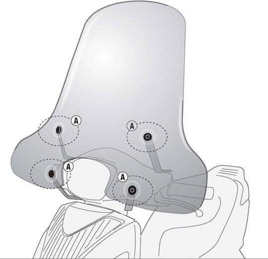 Givi Windshield Kit Sym Symphony S 50-125-150-151 09-20 A7053a