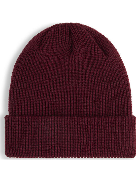 Beanie Unisex Σκούφος Πλεκτός σε Μπορντό χρώμα