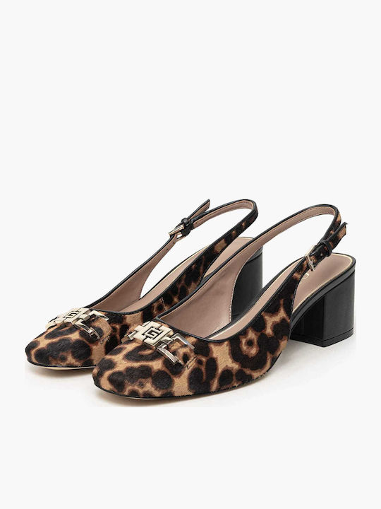 Δερμάτινες Γόβες Animal Print Καφέ