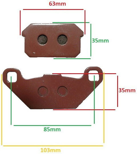 ATV Brake Pads Linhai 260cc