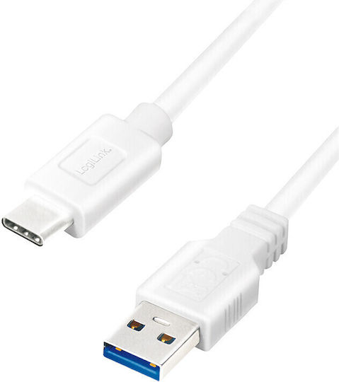 LogiLink USB 3.2 Kabel USB Typ-C männlich - USB-A 15W PD Weiß 1,5m