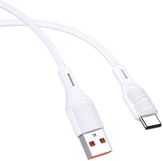 Kakusiga USB 2.0 Cable USB-C male - USB-A 15W Λευκό 1m d-KSC-953-C-WH