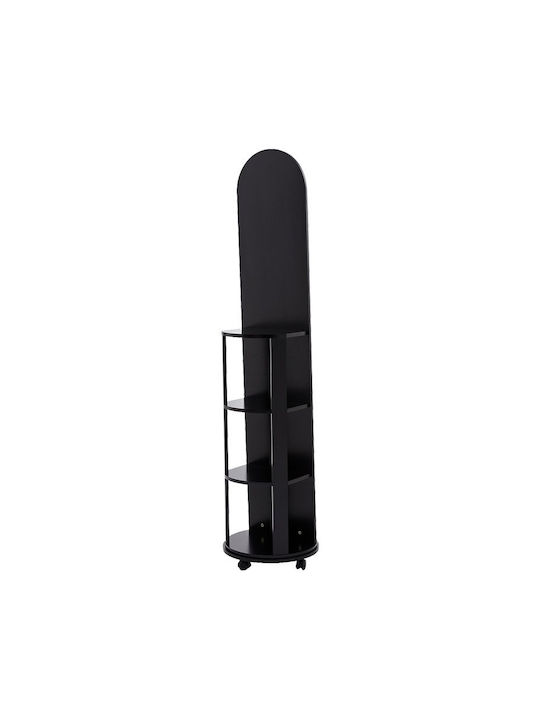 Pakketo Espero Oglindă Arcuită De Podea Cu Cadru Din Lemn Negru 170x34cm