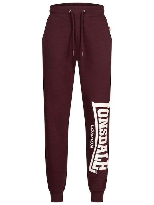 Lonsdale Jogger Pants Burgundy