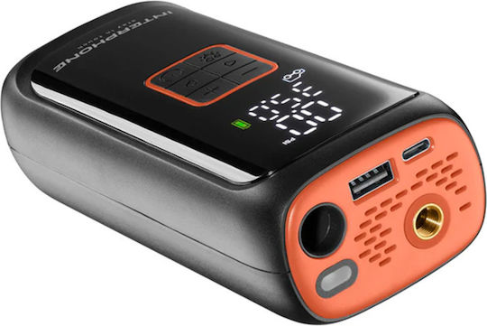 Interphone Τρόμπα Αυτοκινήτου Smart Air Pump Επαναφορτιζόμενη με Μπαταρία 12V