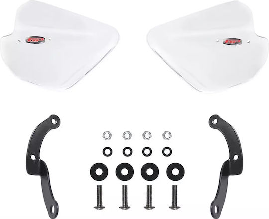 GP Kompozit Motorcycle Protective Hand Guards in Transparent Colour