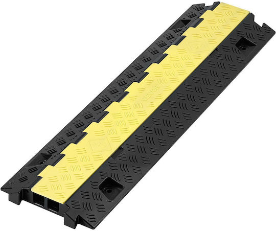 Vevor Cable Protection Ramp Capacity 9.979 Kg Per Axle 2 Channels Heavy Duty TPU Cable Cover Channel 31 x 28 mm Speed Bump Opening Cover Indoor & Outdoor Use Set of 3 Pieces