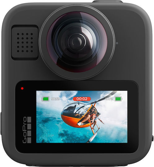 GoPro Max 2 Екшън Камера 5K Заснемане 360° Водоустойчива Стандартна с Екран (Сензорен) 1.82" и Wi-Fi Черна