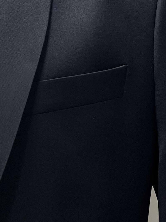 Men's Suit with Vest Slim Fit Navy