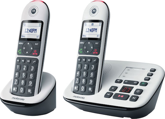 Motorola CD5012 Ασύρματο Τηλέφωνο Duo Λευκό