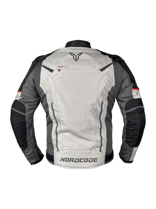 Nordcode Viper Evo Men's Motorcycle Jacket 4 Seasons Waterproof Light Grey