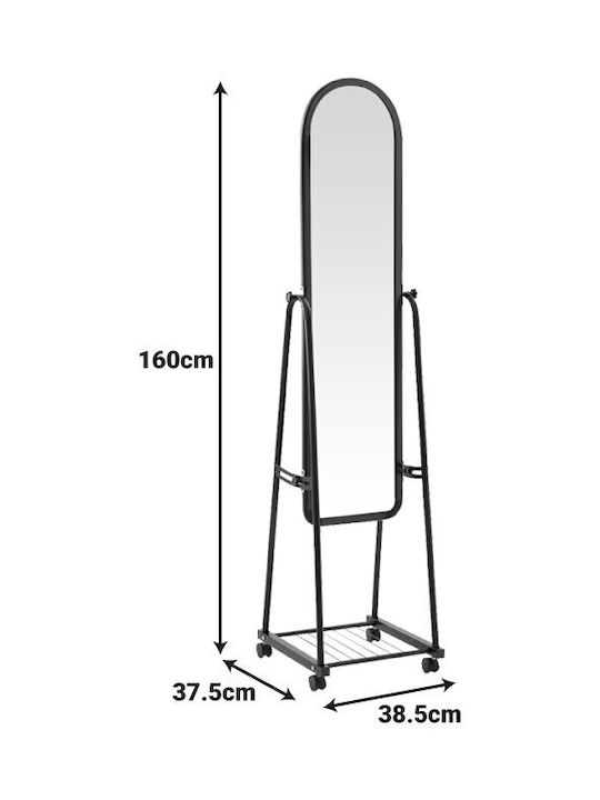 Pakketo Lomna Огледало Дъговидно с Бяла Металик Рамка 160x38.5см