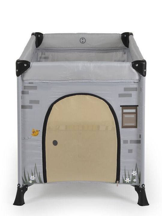 Cangaroo Playpen with Mattress Gray 63x124cm