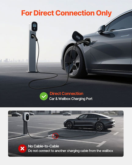 Vevor Electric Car Three-phase Charging Station Cable 10m Type 2 - Type 2 OBDDCCDXSTQ14W7LS001V8