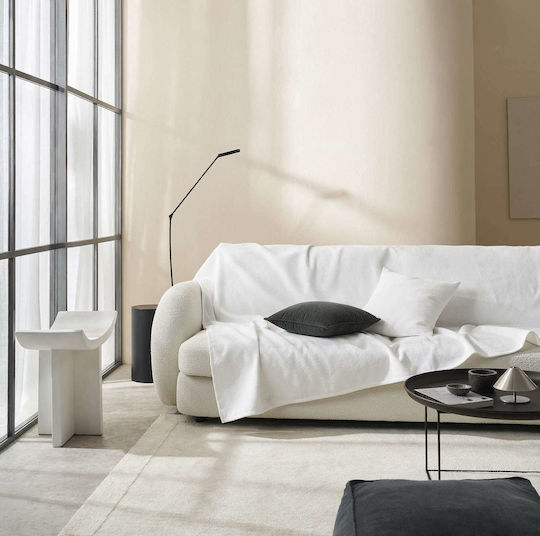 Gofis Home Nimbus Ριχτάρι Τετραθέσιου Καναπέ Ζακάρ 180x350εκ. Polar White 447/26
