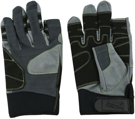 Lalizas Amara Sailing Gloves Sailing Gloves with 2 Cut Fingers Gray