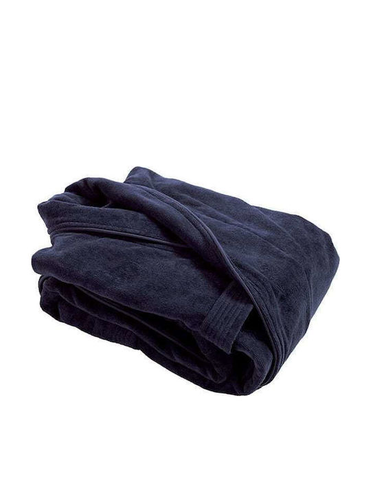 Nef-Nef Homeware Vania Μπουρνούζι με Γιακά Blue/black 380gr/m² Nef-Nef Homeware Vania Μπουρνούζι με Γιακά Blue/black 380gr/m²