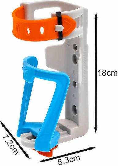 Fahrradkoffer & -halter Παγουροθήκη Τιμόνι Μοτοσυκλέτας Ποδηλάτου Ρυθμιζόμενη Γrau-Blau-Orange Mdl3530b Motowolf