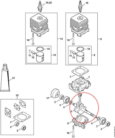 Tijă De Piston Compatibilă Stihl Fs 55 Pentru Piese Diverse Pentru Motocoase