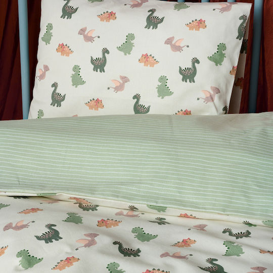 Kentia Baby Duvet Cover Set With Pillowcase Saurus Multicolour 100x140cm