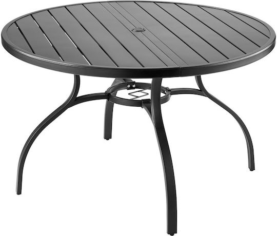 Metal Masa pentru spații exterioare Negru 120x120x72.5buc