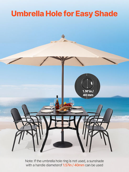 Tisch Stabil Schwarz 150x96x29cm
