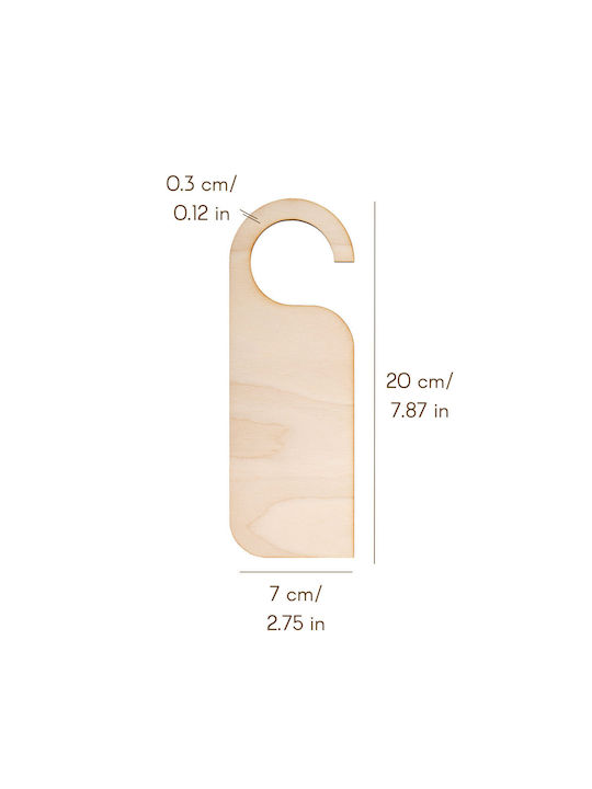 Creative Deco 10x Wooden Door Hangers 20 X 6-8 Cm Smooth Wooden Pyrography Cutouts