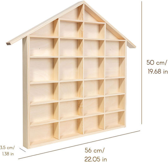 Kinderregal Wandhalterung Beiges 56x50x3,5cm