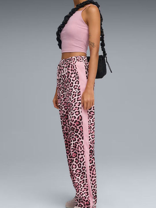 All-over Print Sweatpants Poised Pink/ruby Shimmer