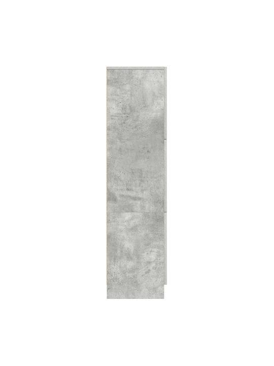 Wand-Kremlampe Wohnzimmer aus Spanplatte Grau Beton 31.5x32x124cm