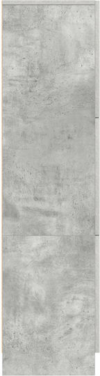 Wall Living Room Cabinet Made of Particle Board Grey Concrete 31.5x32x124cm