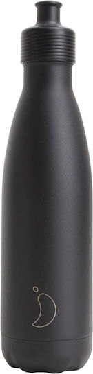 Chilly's Chilly's Sports Thermosflasche Rostfreier Stahl BPA-frei 500ml Schwarze
