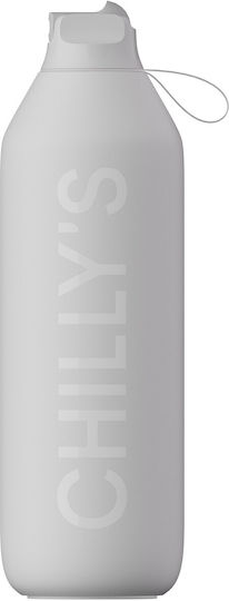 Chilly's Series 2 Flip Thermos Bottle Stainless Steel BPA Free 1lt Granite Gray With Straw