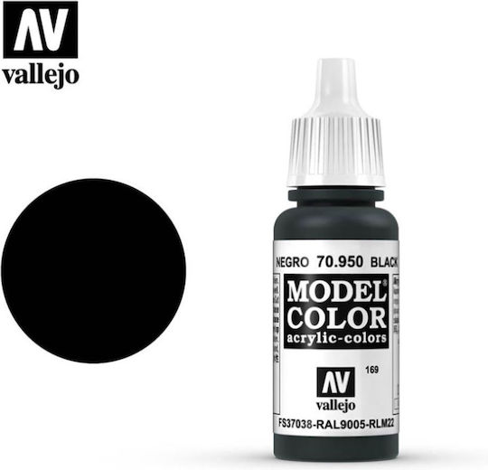 Acrylicos Vallejo Model Culoare Modelism Negru 17ml