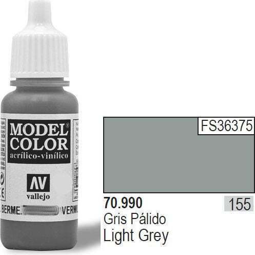 Acrylicos Vallejo Model Modellbau Farbe Light Grey 17ml