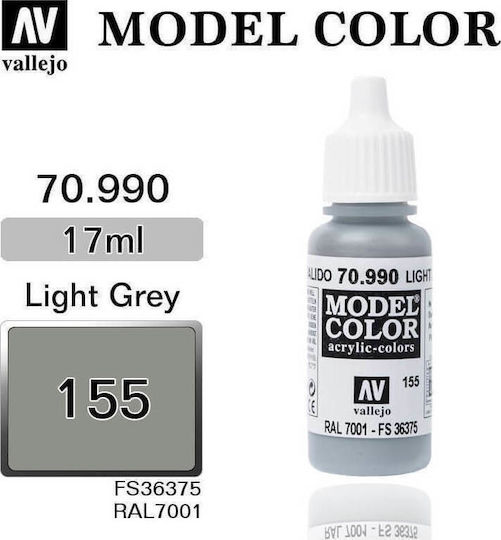 Acrylicos Vallejo Model Modellbau Farbe Light Grey 17ml
